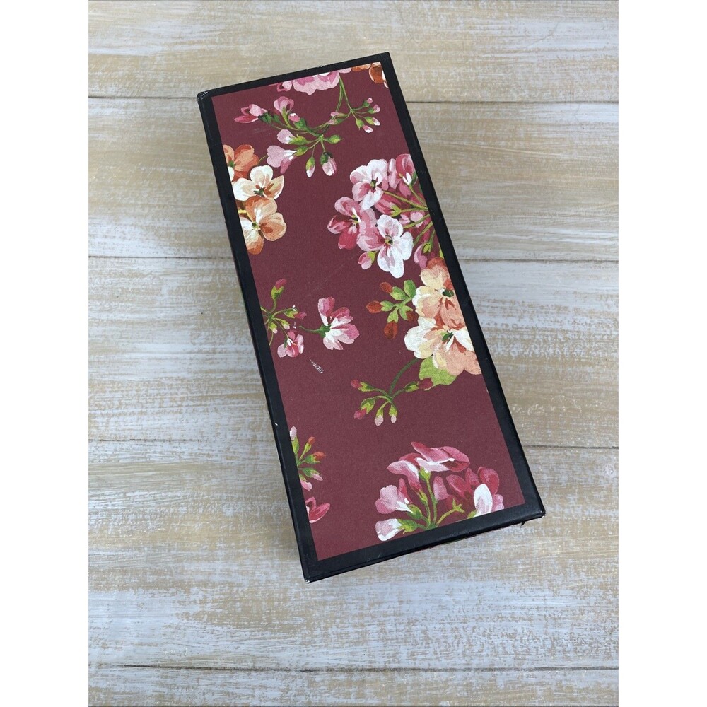 Gucci Floral Pink Blooms Accessories Storage Box 12.5 x 5.5 x 4.25 BOX ONLY - Picture 7 of 11
